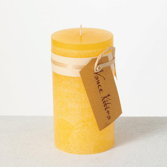 Timber Candle (3.25" x 6" ) - Pale  Yellow
